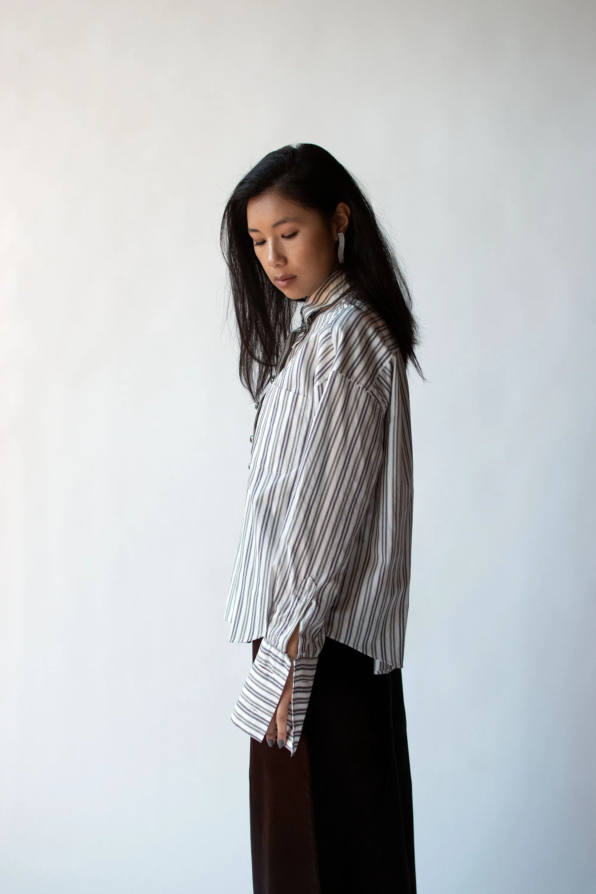 Striped Cotton Shirt | Romeo Gigli FW 1994