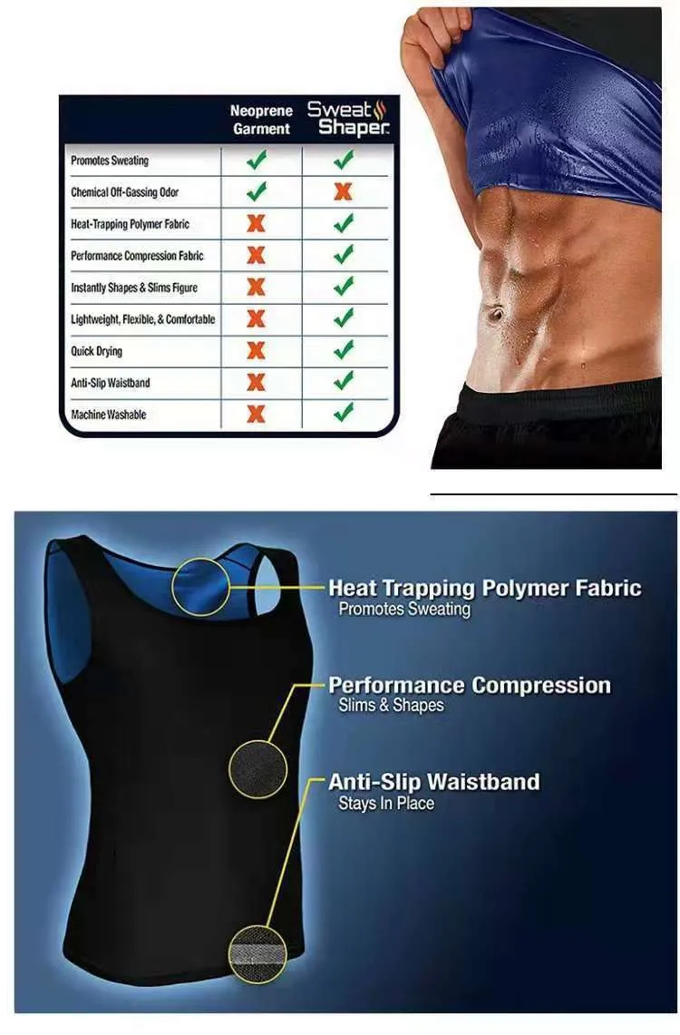 Sweat Shaper Men And Women Premium Slimming Shapewear Workout Sauna Tank Top Vest