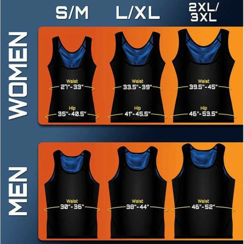Sweat Shaper Men And Women Premium Slimming Shapewear Workout Sauna Tank Top Vest
