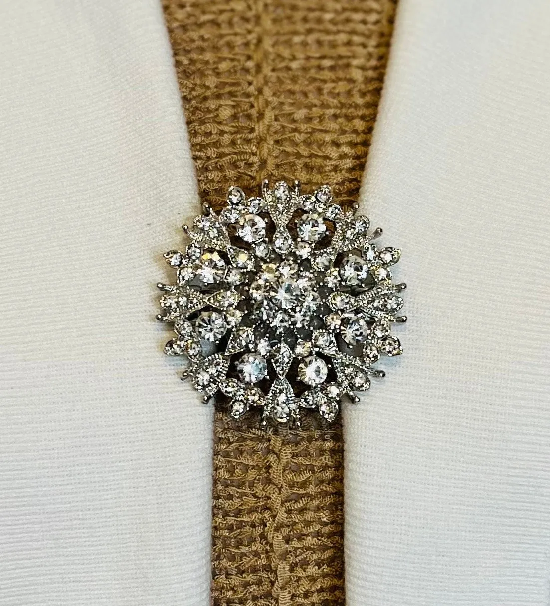 Sweater Clips Rhinestone Sweater Clip Vintage Style Baroque Pendant Crystals Dress Clip Gifts for Mom Gift for Her by Fabulici