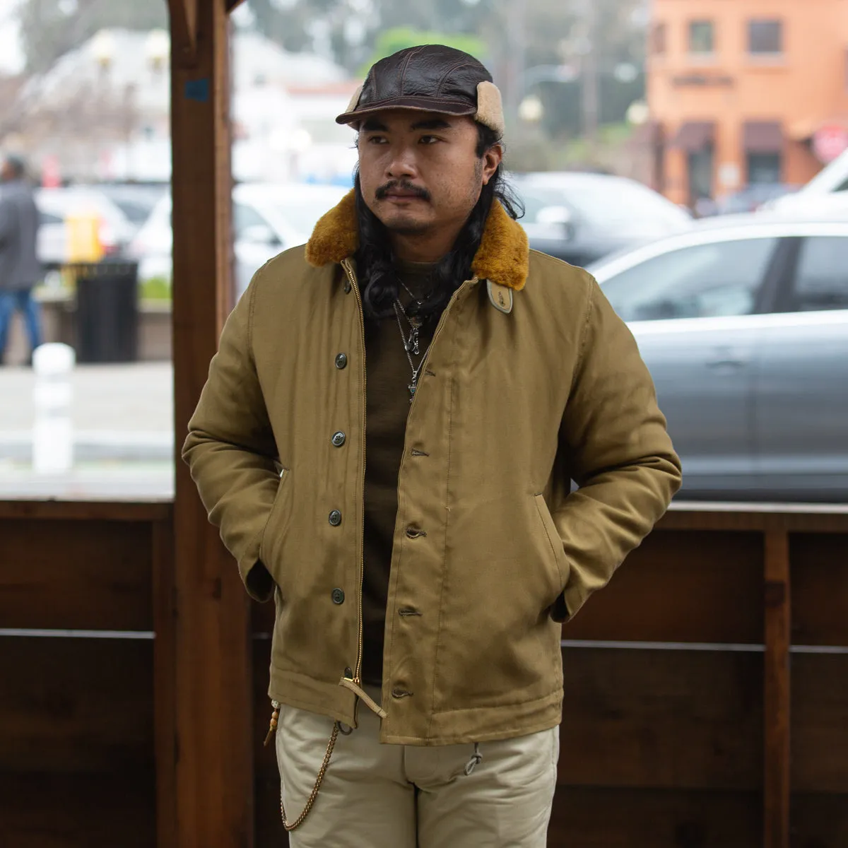 The Real McCoy's N-1 Deck Jacket - Khaki SPL