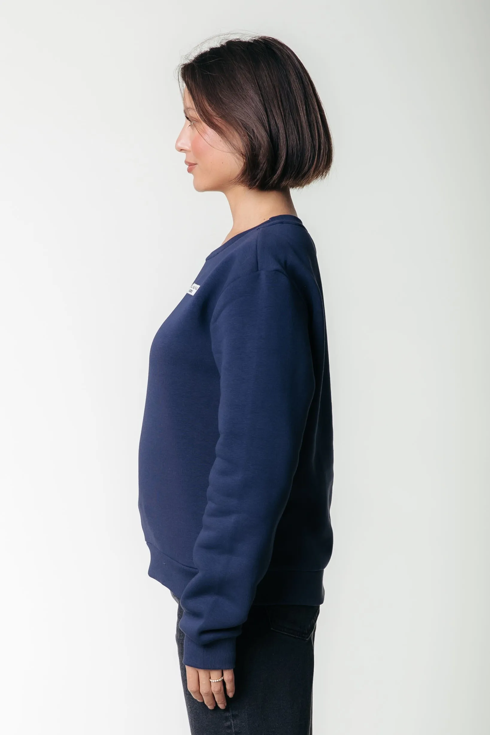 Uni Label Sweat | Peacoat Blue
