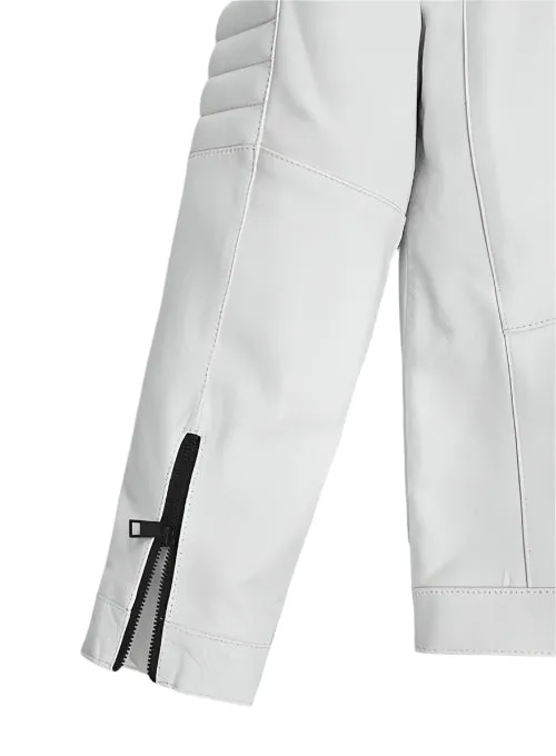 VIN DIESEL White Leather Jacket