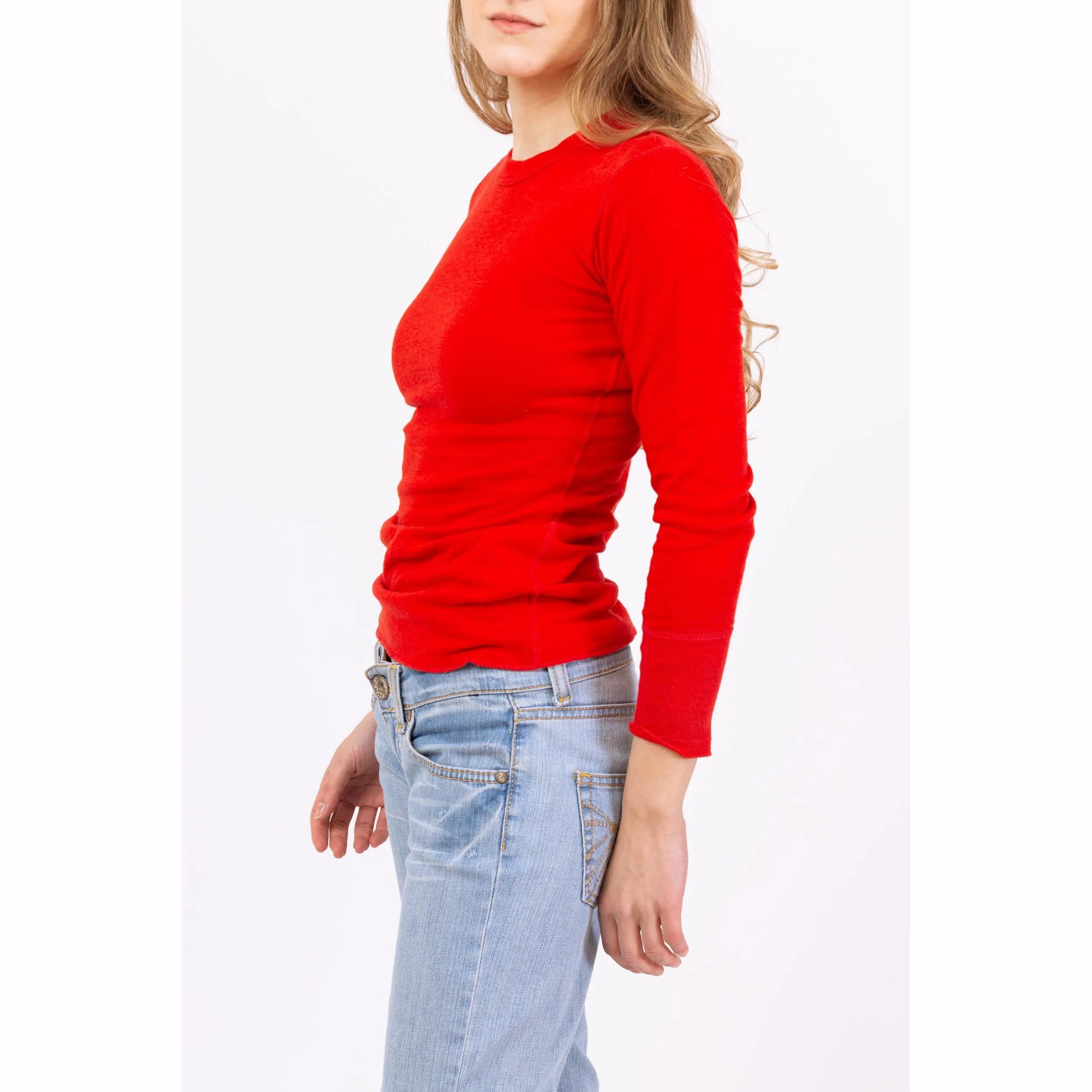 Vintage 70s Red Thermal Shirt - XXS
