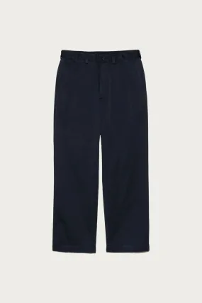 Wide Straight Chino Pants - Navy