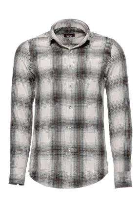 WSS Checked Beige Men Lumberjack Shirt  - Singen